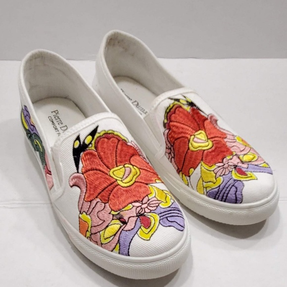 Pierre Dumas Shoes - Pierre Dumas Embroidered Sugar Slip On Sneaker